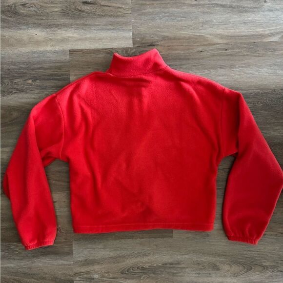 Levi's Women’s Cropped Red Fleece Sweater - Picture 2 of 2
